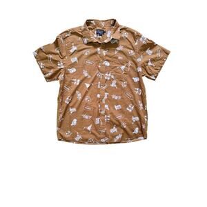 Pendleton Shoreline‎ Cotton Western Rodeo Cowboy Skull Button Front Shirt XXL